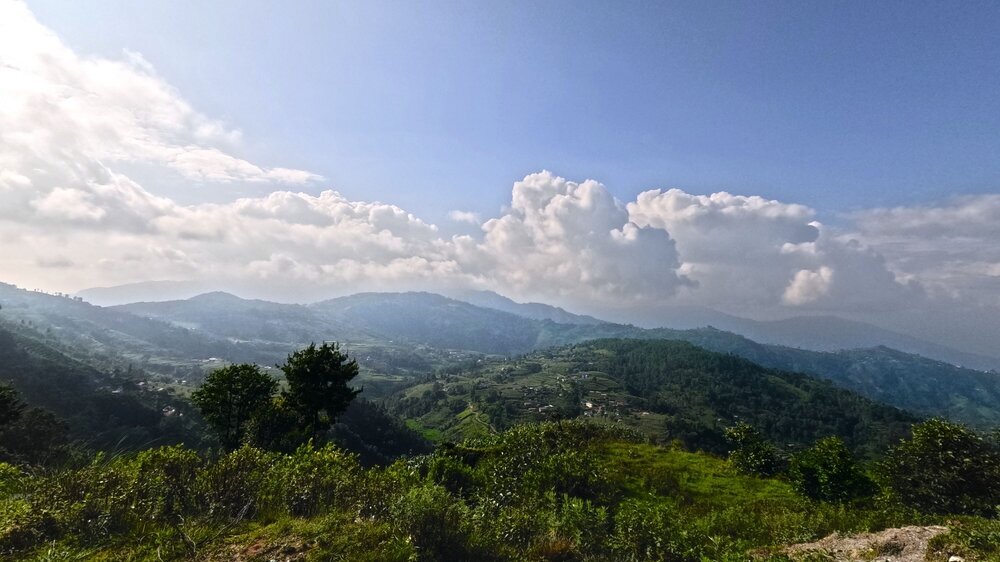 Dhulikhel Hospital in Nepal, Aussicht auf die Berge. Dhulikhel Hospital in Nepal, Aussicht auf die Berge.