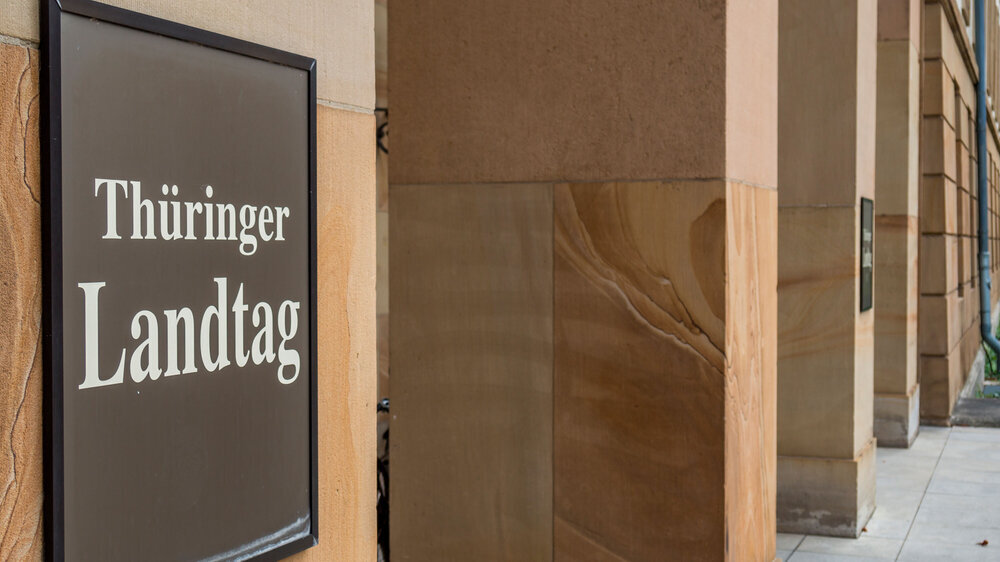 Thüringer Landtag Schild