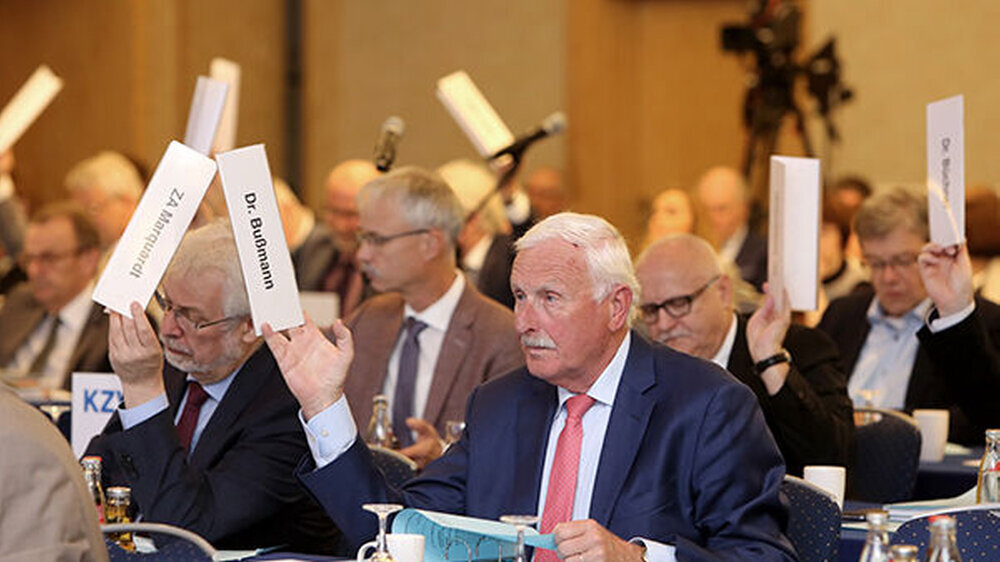 Die Delegierten der Vertreterversammlung der KZBV in Frankfurt/Main.