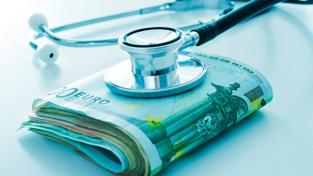 health care industry or health care costs Gesundheitsausgaben, Gesundheitsetat