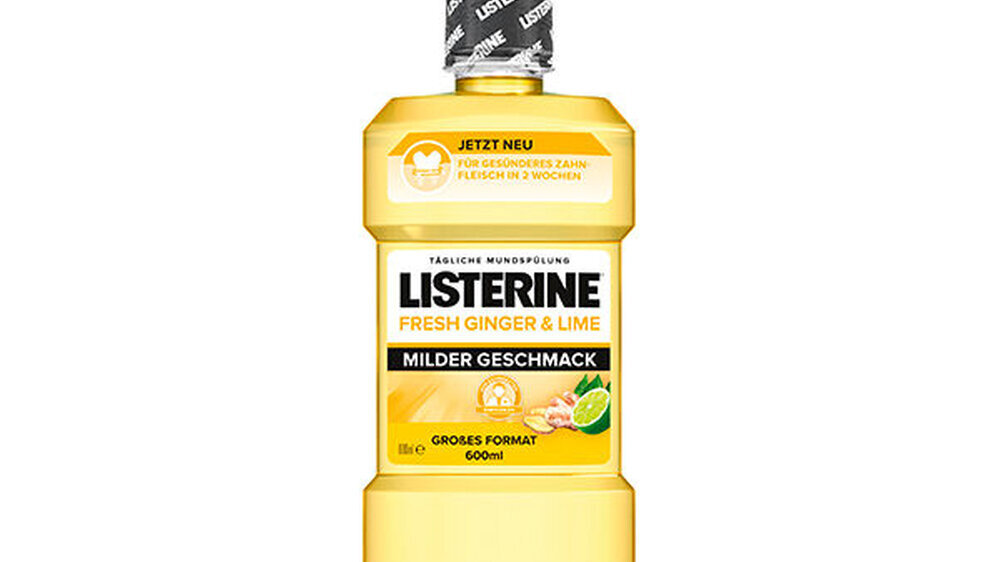 Mit der neuen LISTERINE Mundspülung Fresh Ginger & Lime Milder Geschmack kommt nun eine fruchtig milde Lösung auf den Markt, die das bereits existierende Sortiment mit überwiegend Minzgeschmack optimal ergänzt.