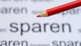 Rotstift Sparmaßnahme sparen