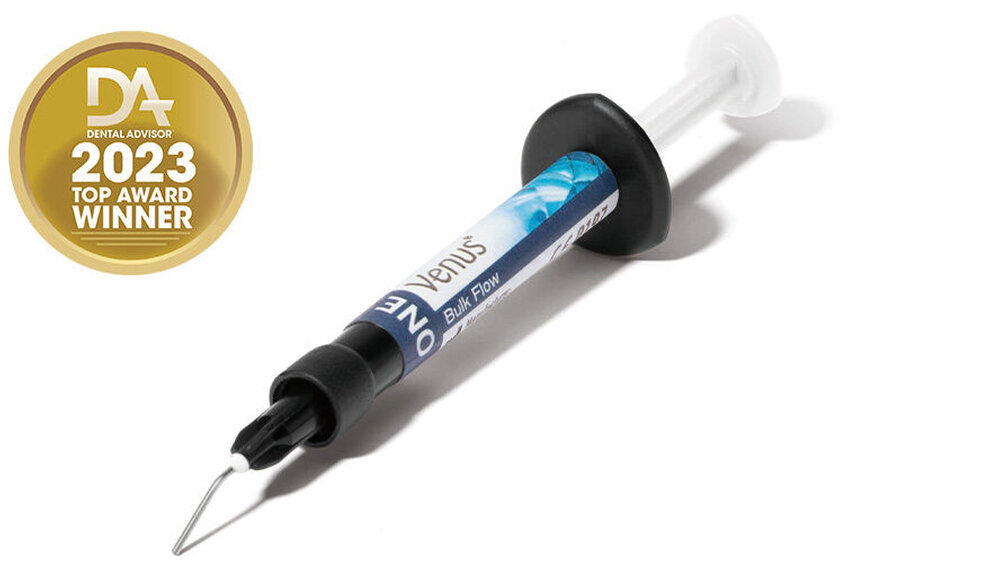 Das erste einfarbige Bulk-Flow Komposit mit Schichtstärken von bis 4 mm – ohne zusätzliche Deckschicht: Venus Bulk Flow ONE.
