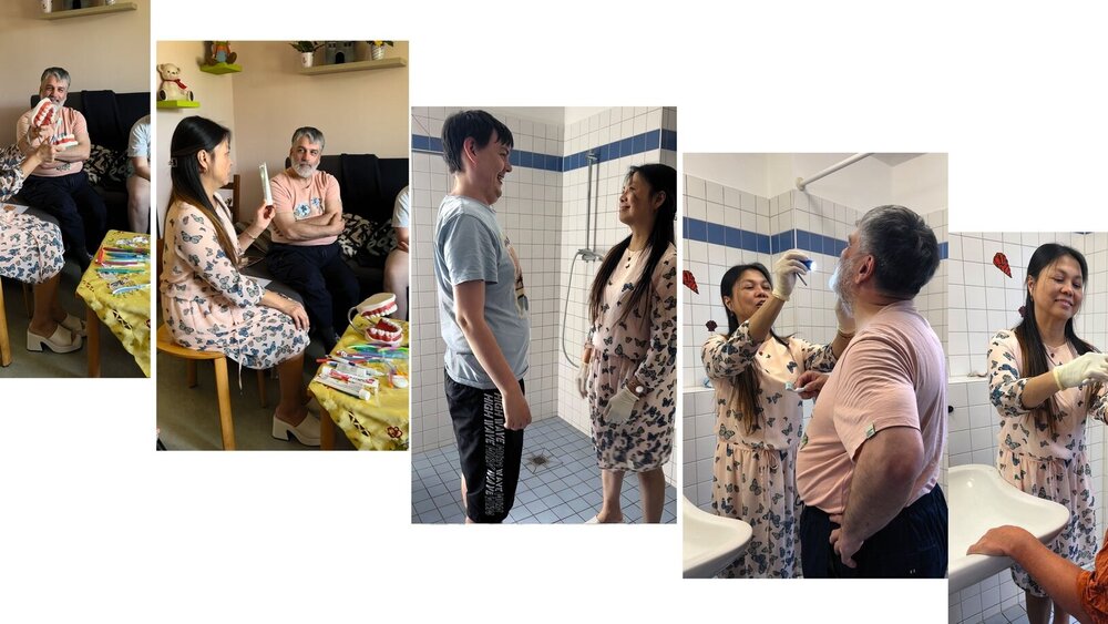 Gruppenprophylaxe des Projekts Gesunder Mund.