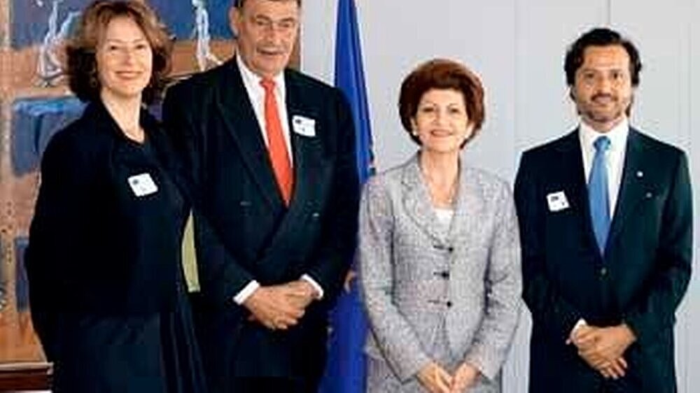 Politisches Gespräch in Brüssel (v.l.n.r.): Claudia Ritter, Prof. Dr. Wolfgang Sprekels, Androula Vassiliou und Dr. Orlando Monteiro da Silva