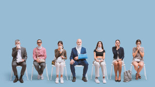 Patienten im Wartezimmer