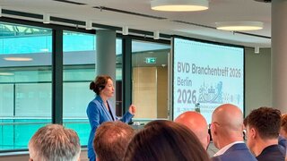 BZÄK-Präsidentin Dr. Romy Ermler beim BVD-Branchentreff 2026 in Berlin
