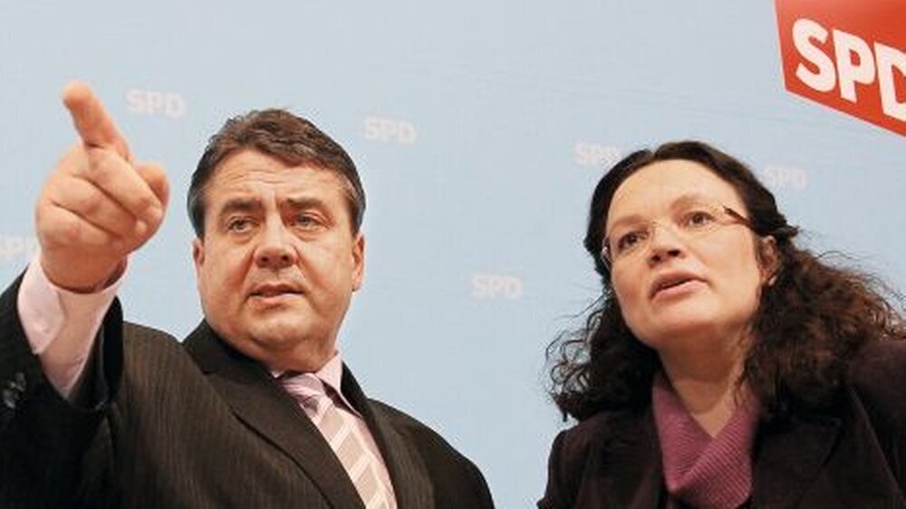 Wo gehts lang? SPD-Chef Sigmar Gabriel und Generalsekretärin Andrea Nahles auf Kurssuche.