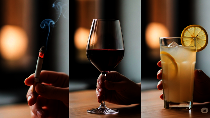 Genussmittel Alkohol, Tabak und Limo