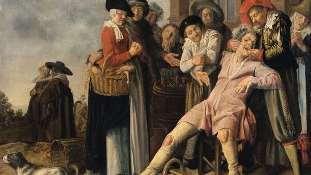 Abbildung 7: Behandlung innerhalb der Stadtmauer: Jan Victors, „Der Zahnreißer“, um 1650 |
