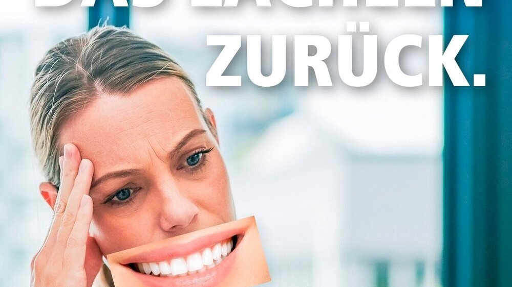 Motiv aus der FVDZ-Kampagne "Wir geben Deutschland das Lächeln zurück"