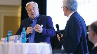 FVDZ-Hauptversammlung Podiumsdiskussion Öttl und Hecken