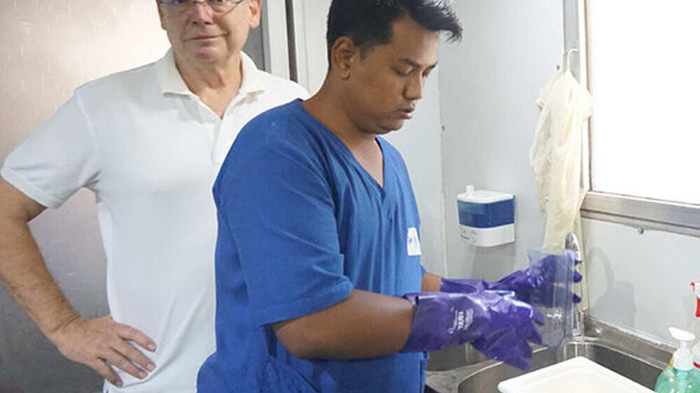 Ziel der deutschen Kollegen: das burmesische medical team an Bord zu unterstützen, anzuleiten und fortzubilden.
