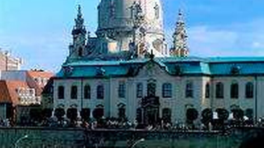 Blick von der Augustusbrücke auf die Frauenkirche