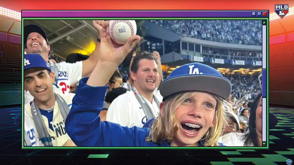 Zach Ruderman mit seinem Baseball