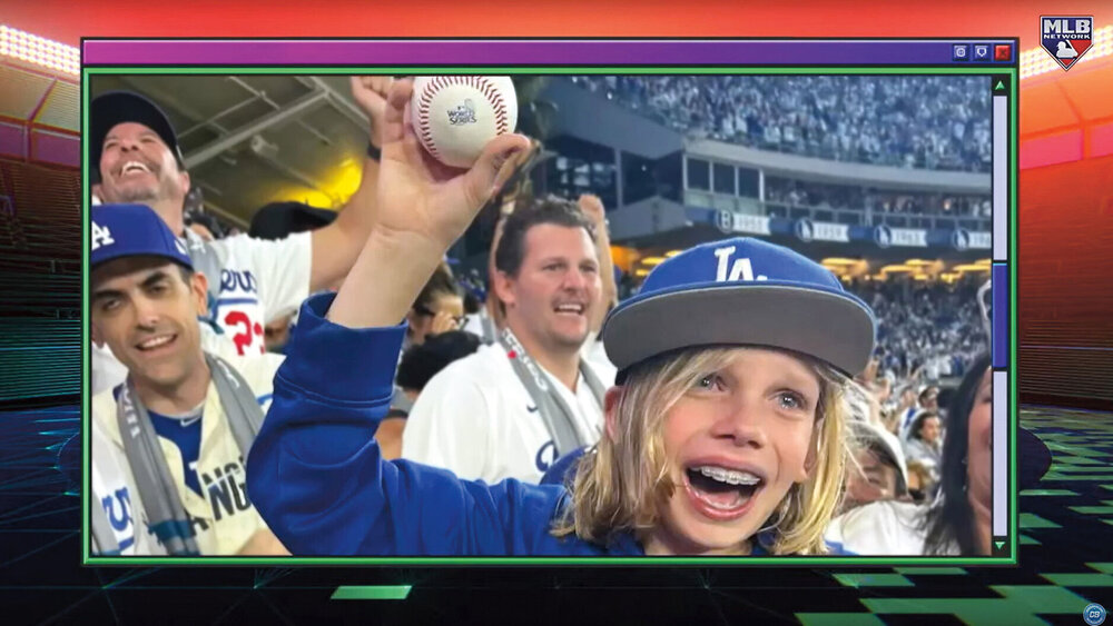 Zach Ruderman mit seinem Baseball