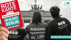 Der Verband medizinischer Fachberufe e.V. organisiert am 8. September 2023 eine neue Protestaktion.