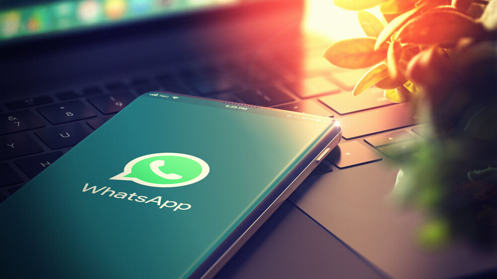 KYIV, UKRAINE-JANUARY, 2020: Whatsapp on Smartphone Screen. 3D. Whatsapp