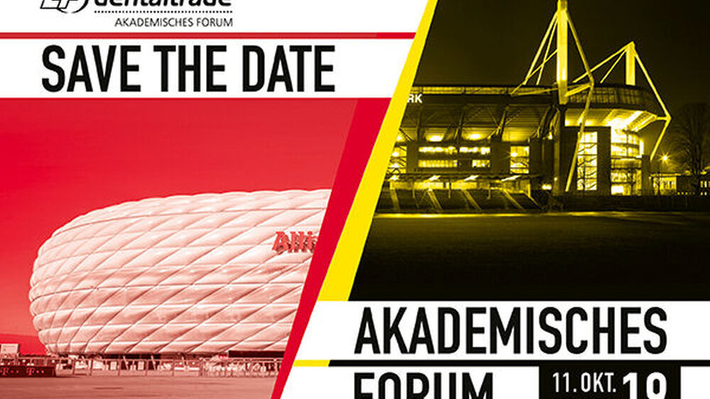 Save the date: Zu zwei besondere Fortbildungshighlights läd dentaltrade im Oktober bzw. November in die Allianz Arena München und den Signal Iduna Park in Dortmund ein.