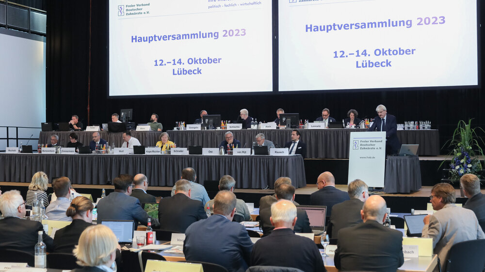 Hauptversammlung Freier Verband Deutscher Zahnärzte e.V., Lübeck, 12.-14.10.2023. Hauptversammlung Freier Verband Deutscher Zahnärzte e.V., Lübeck, 12.-14.10.2023.