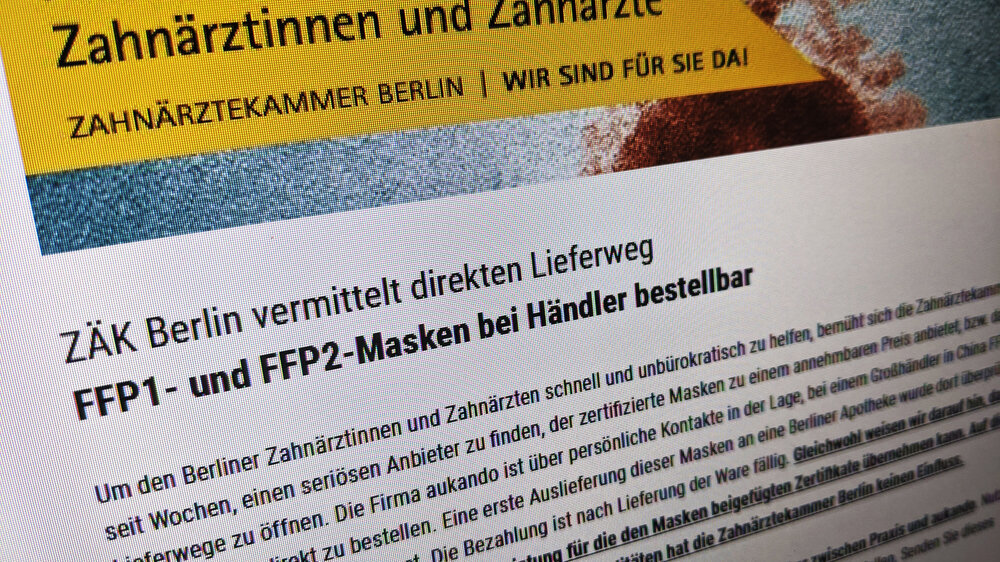 Aus mehr als 100 Bewerbern entschied sich die Zahnärztekammer Berlin seinerzeit "nach allen denkbaren Prüfungsmöglichkeiten" für die aukando GmbH – wohlwissend, dass der Immobilienfirma dubiose Geschäftspraktiken nachgesagt wurden, erklärt Vizepr