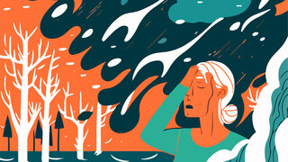 Bedrohliches Symbolbild Klimawandel und Gesundheit