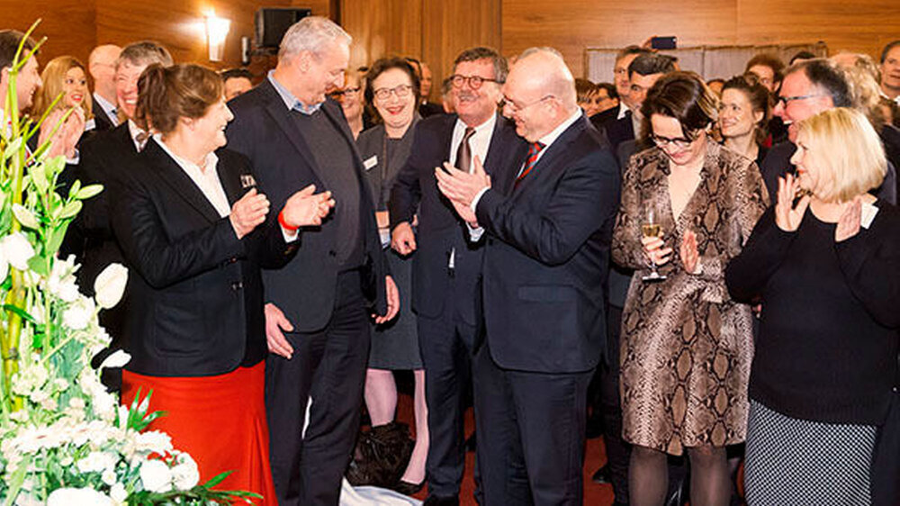 Politprominenz in bester Laune |