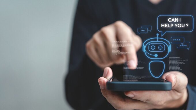 Chatbot conversation Ai Artificial Intelligence technology online customer service.Digital chatbot, robot application, OpenAI generate. Futuristic technology.Virtual assistant on internet. Symbolbild Chatbot-Gespräch Ai Künstliche Intelligenz-Technologie Online-Kundenservice