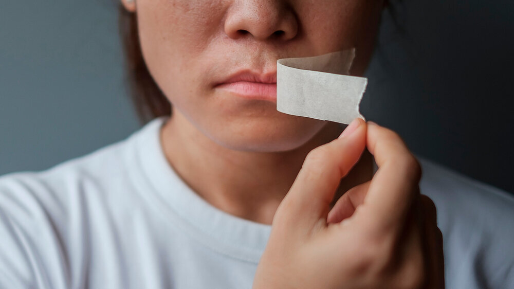 Mouth taping Mouth taping