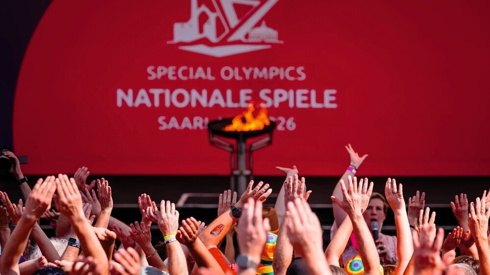 Saarbrücken, 20. Juni 2026. Die Nationalen Sommerspiele 2026 der Special Olympics Deutschland werden im Saarland ausgetragen. Die Abschlussfeier findet auf dem Tblisser Platz statt. Saarbrücken, 20. Juni 2026. Die Nationalen Sommerspiele 2026 der Special Olympics Deutschland werden im Saarland ausgetragen. Die Abschlussfeier findet auf dem Tblisser Platz statt.