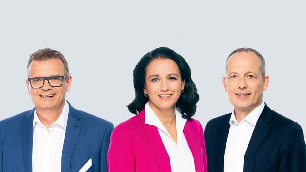 Prof. Dr. Christoph Benz Präsident der Bundeszahnärztekammer; Dr. Romy Ermler Vizepräsidentin der Bundeszahnärztekammer; Konstantin von Laffert Vizepräsident der Bundeszahnärztekammer