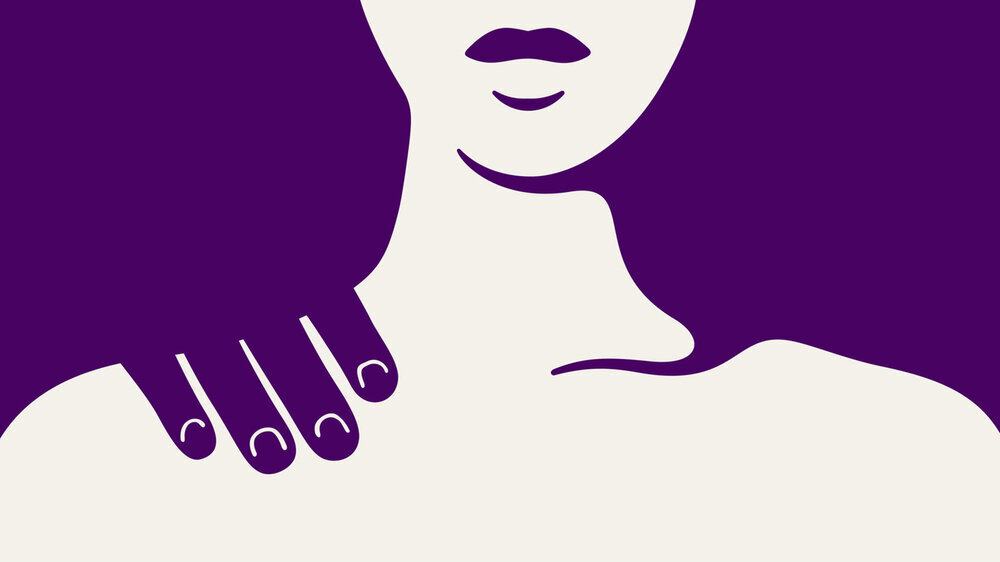 Banner gegen Übergriffe an Frauen mit der Silhouette einer starken Frau und einer männlichen Hand auf ihrer Schulter. Banner gegen Übergriffe an Frauen mit der Silhouette einer starken Frau und einer männlichen Hand auf ihrer Schulter.