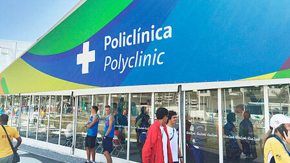 Die Poliklinik im Olympischen Dorf in Rios Stadtteil Barra da Tijuca. |