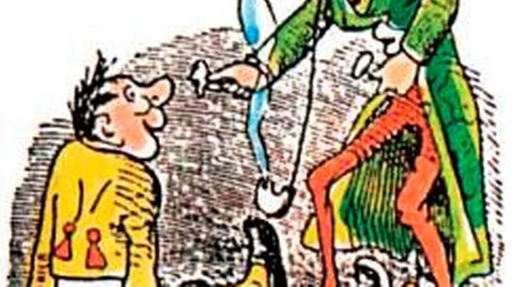 Ein erlösender Augenblick: Der „Übeltäter“ ist gezogen. Davor ließ – wenn auch mit der ihm typischen Ironie – selbst Wilhelm Busch den Patienten Angst und „Zahnweh“ erleiden.