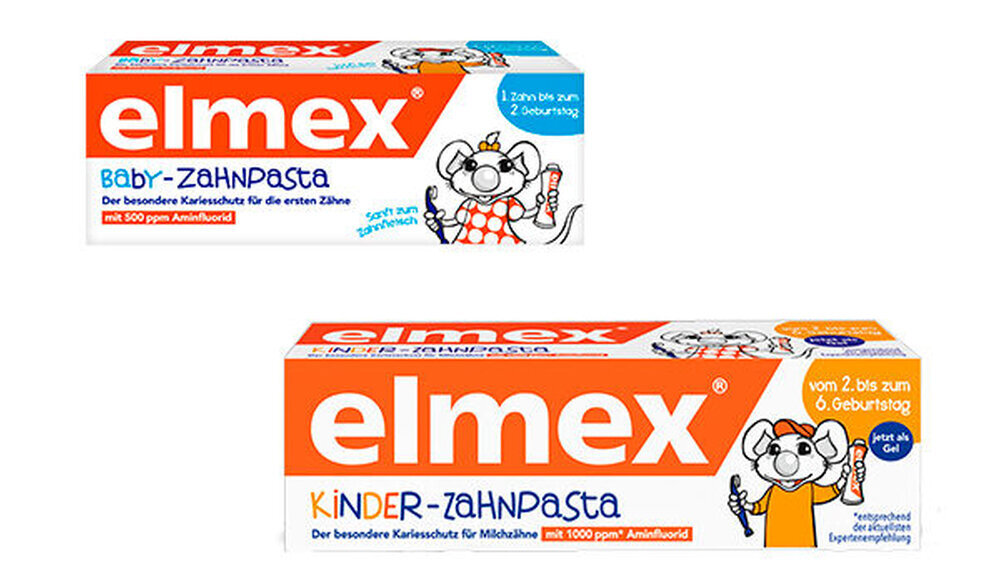 Die neue elmex Kinder-Zahnpasta und Baby-Zahnpasta