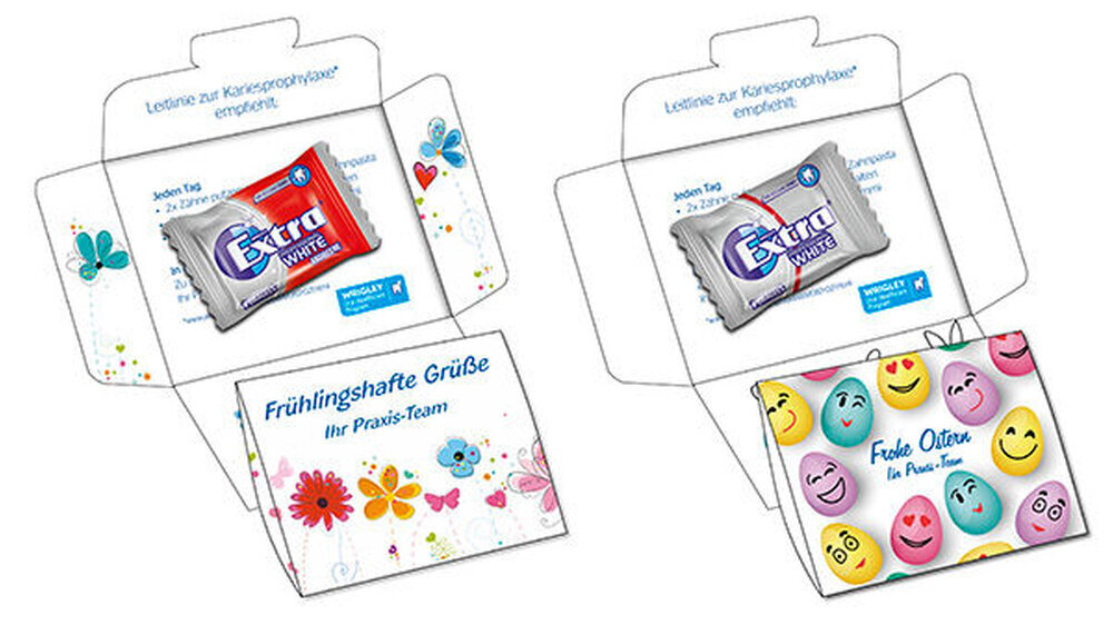 Abbildung 1: Frühlingshafte Grüße für gesunde Zähne - zuckerfreie Kaugummis von Wrigley