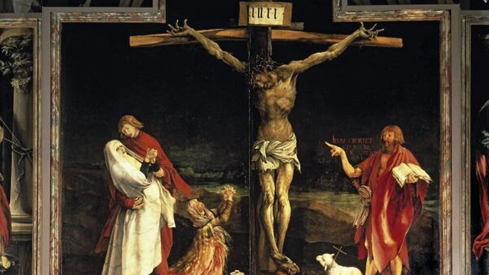 Abbildung 1: Isenheimer Altar, Kreuzigung (Detail), um 1513–15, von Mathias Grünewald, Colmar, Unterlindenmuseum