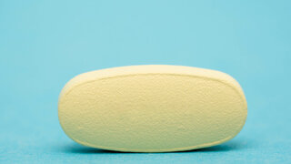 Penicillin V Pharmaceutical medicine pills  tablet  Copy space. Medical concepts.