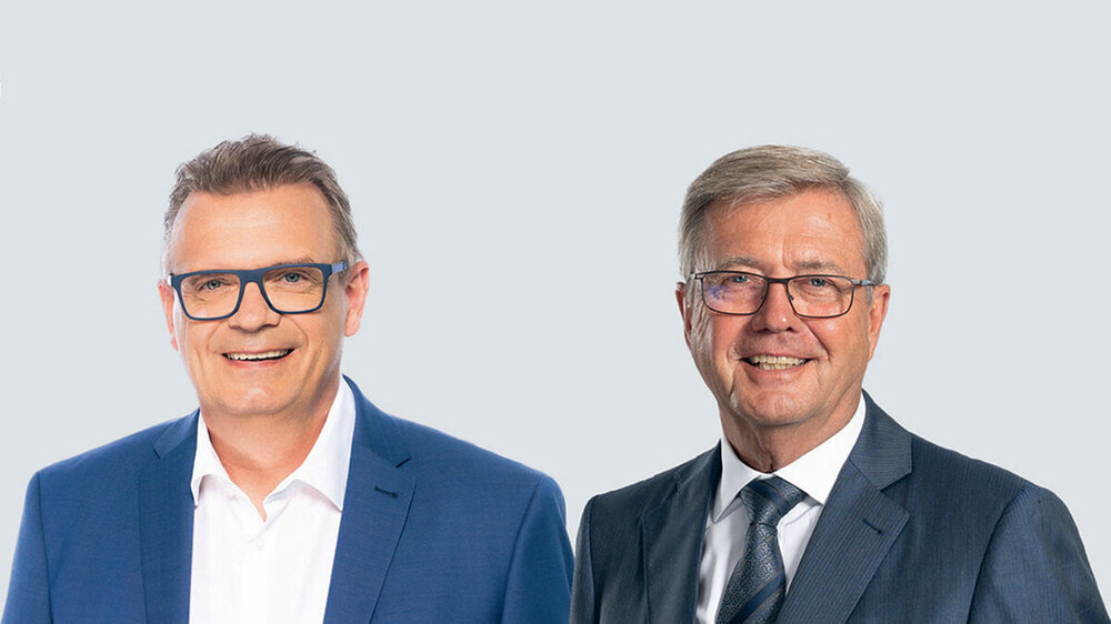 Dr. Wolfgang Eßer, Vorsitzender des Vorstandes der Kassenzahnärztlichen Bundesvereinigung; Prof. Dr. Christoph Benz, Präsident der Bundeszahnärztekammer\r\n\r\n