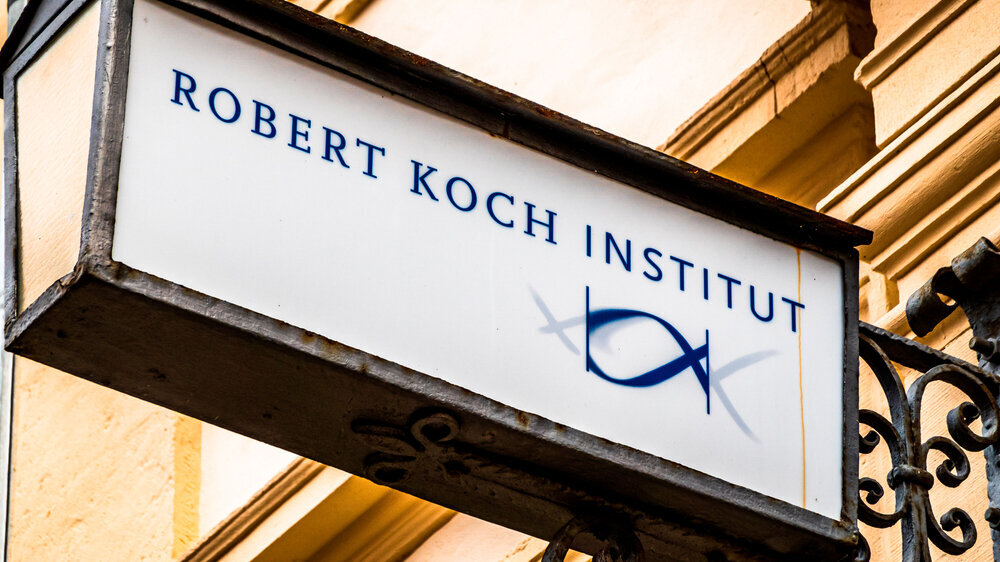 sign for the Robert Koch Institute RKI
