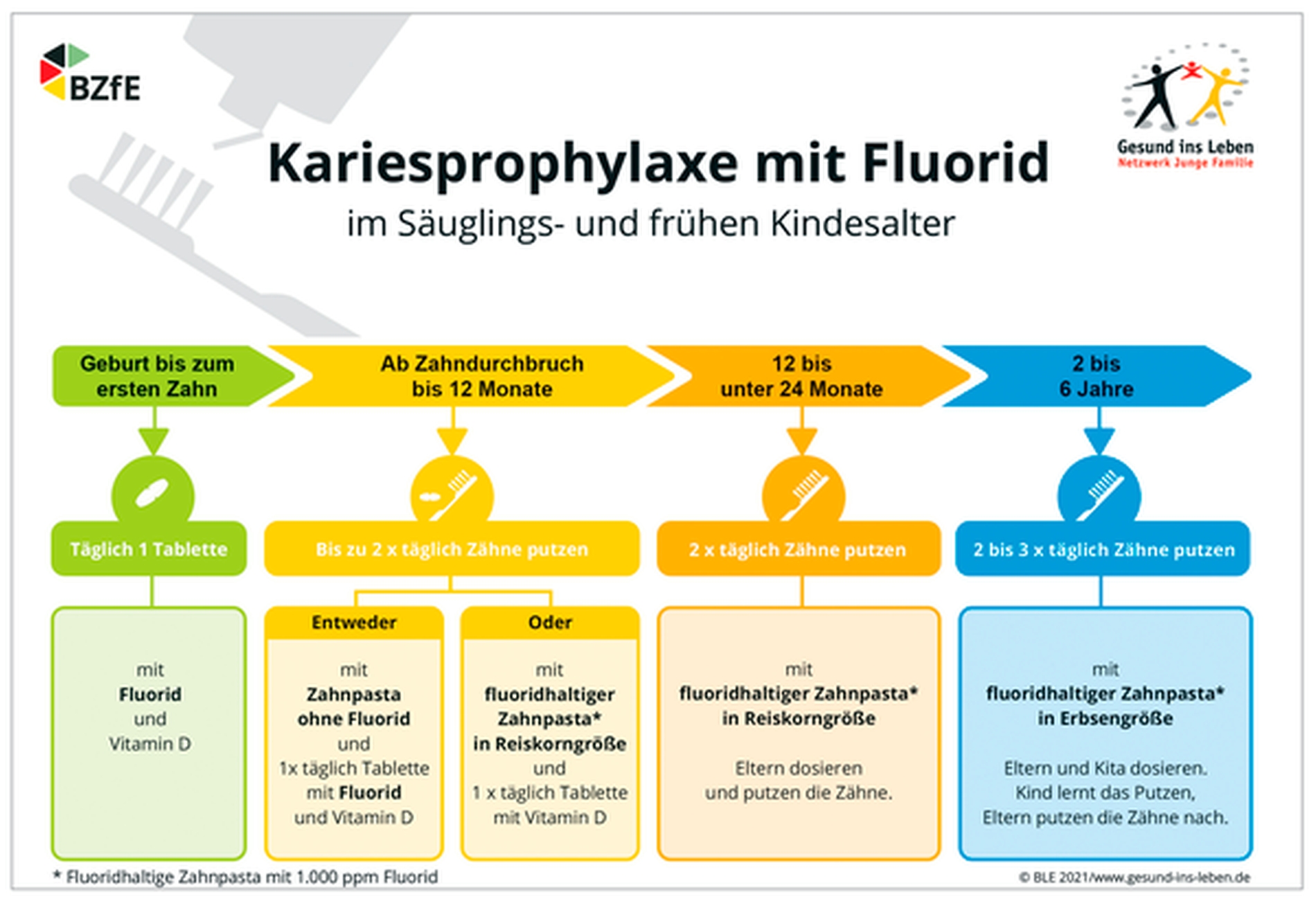 Einigung auf Fluoridempfehlungen für Kleinkinder