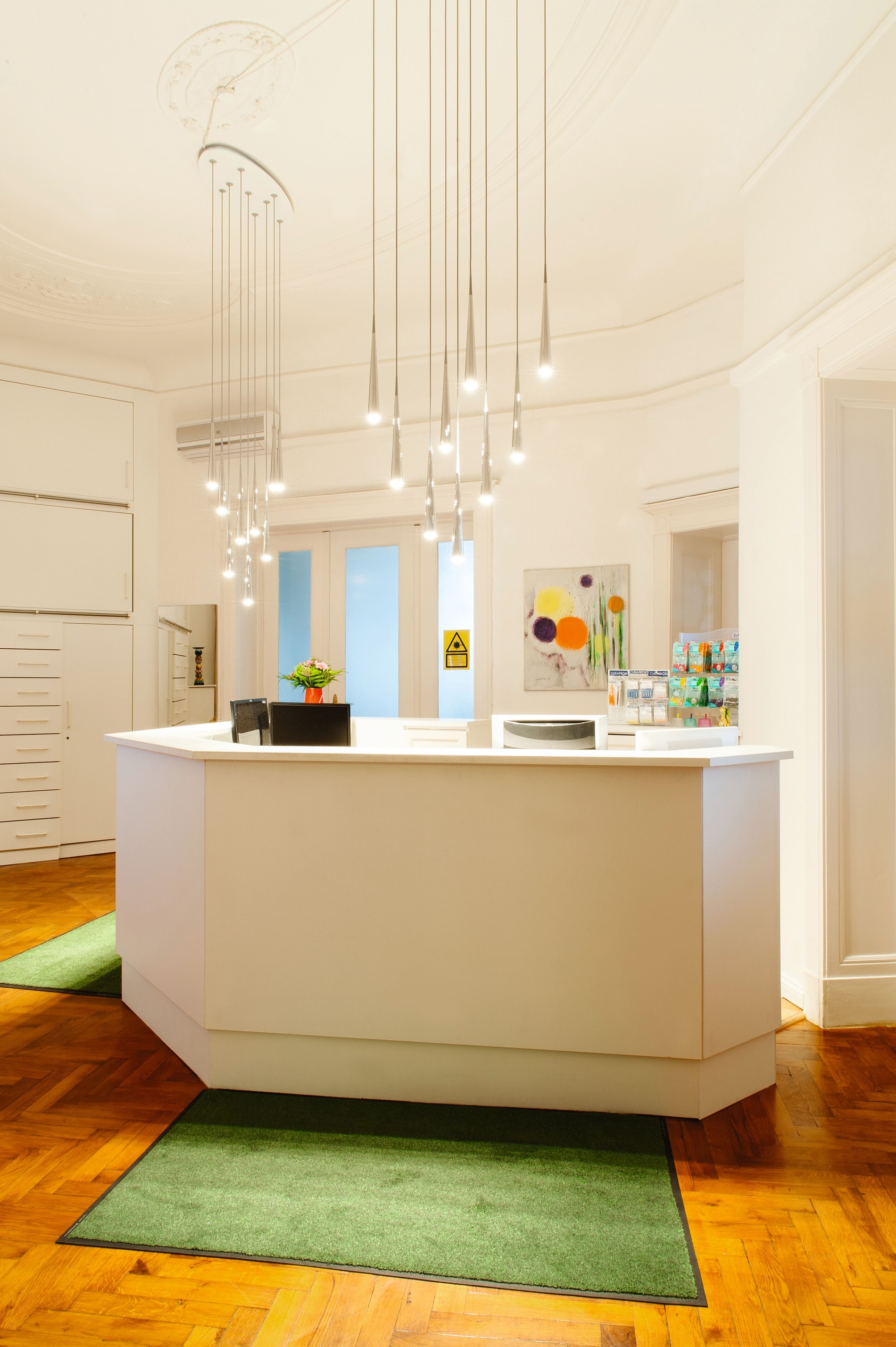 Empfang der Praxis Zimny in Berlin-Charlottenburg.