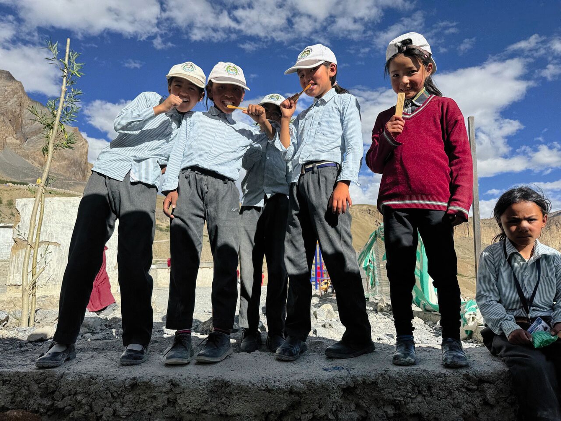 Der Verein Ladakhpartners bei Hilfseinsatz im Himalaya 2025.