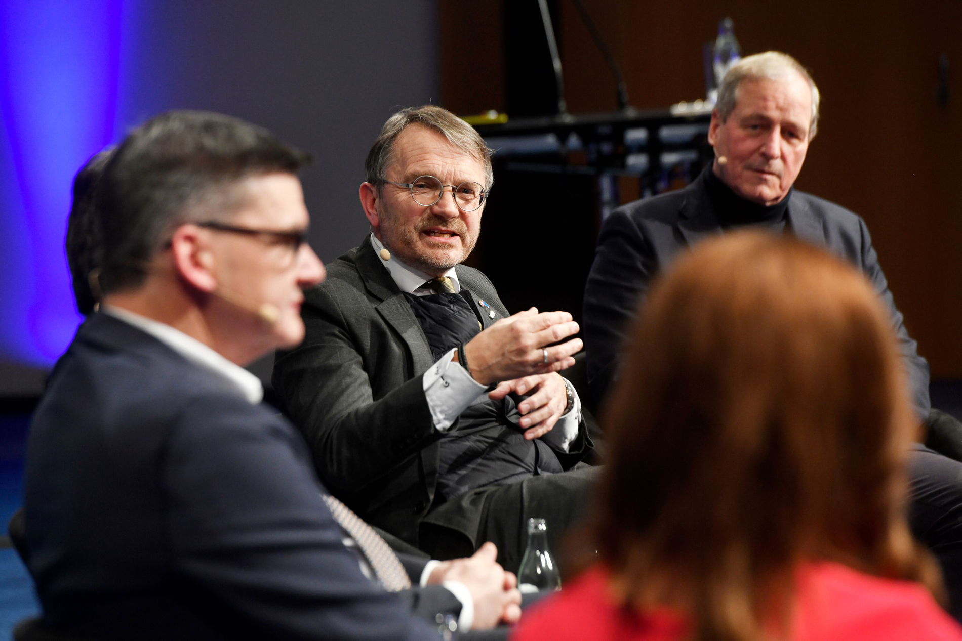 Europäische Fachpressekonferenz, Oliver Frese, Geschäftsführer Koelnmesse GmbH, Marc Stephen Pace, Vorsitzender des Vorstandes VDDI, Dr. Freddie Sloth-Lisbjerg, Präsident CED, Rheinsaal, Congress-Centrum Nord